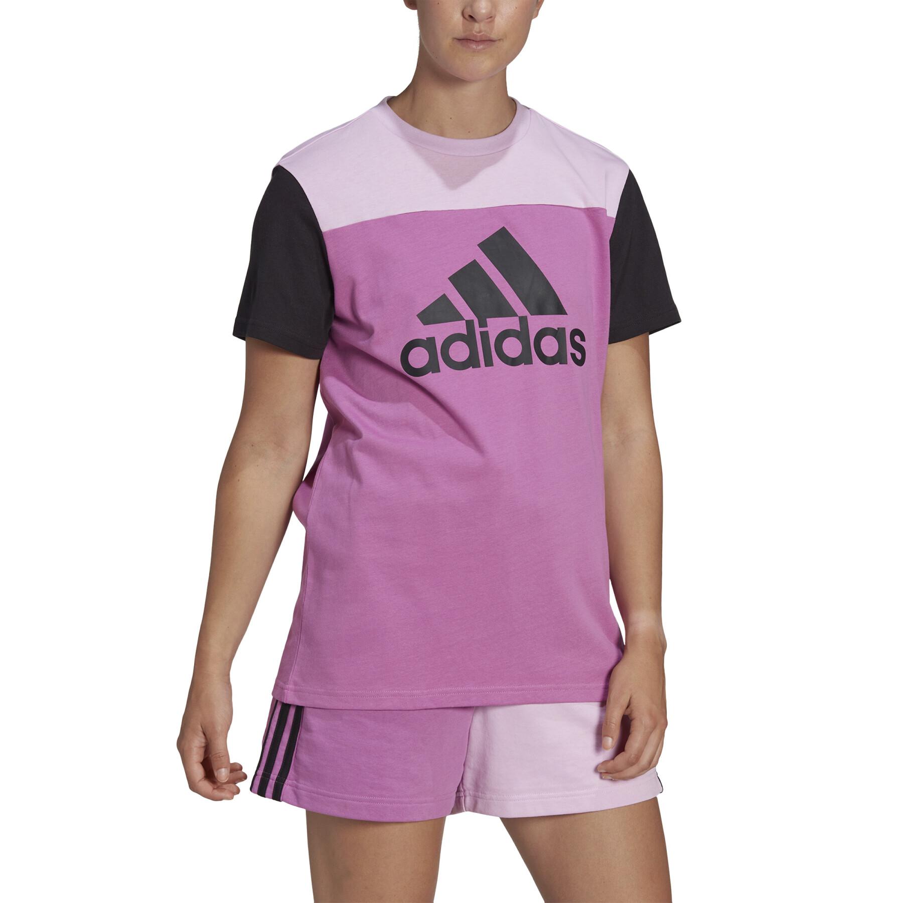 Dames-T-shirt met logo adidas Essentials Colorblock
