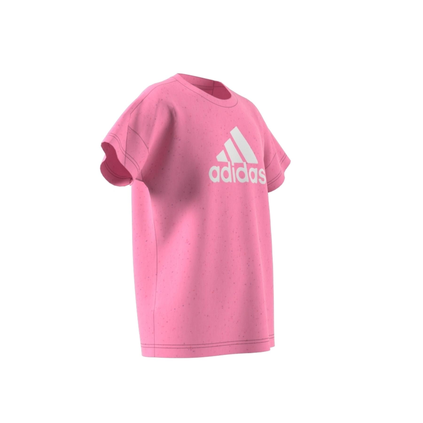 Los katoenen T-shirt met sportopdruk voor meisjes adidas Future Icons