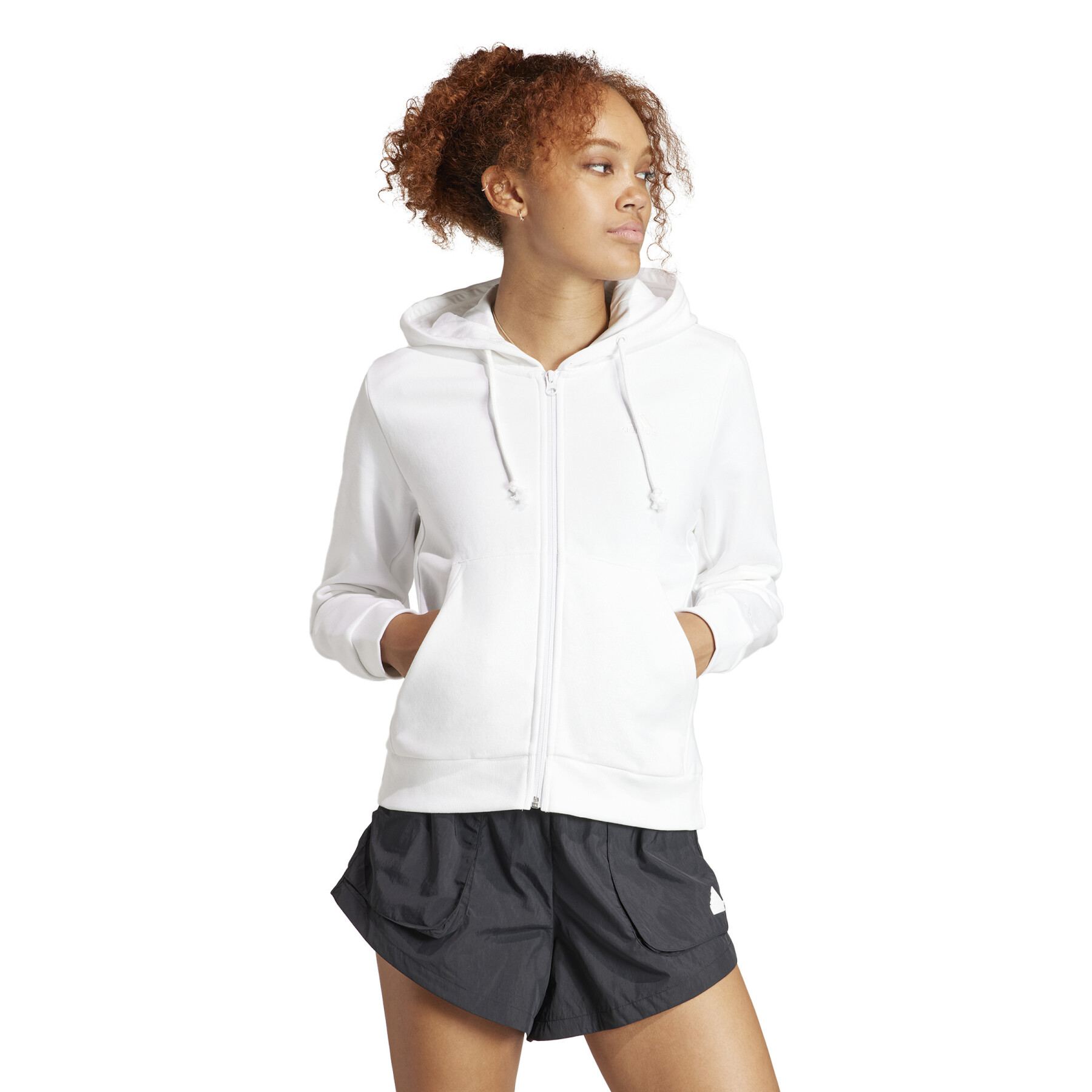 Fleece hoodie met volledige rits voor dames adidas All Szn