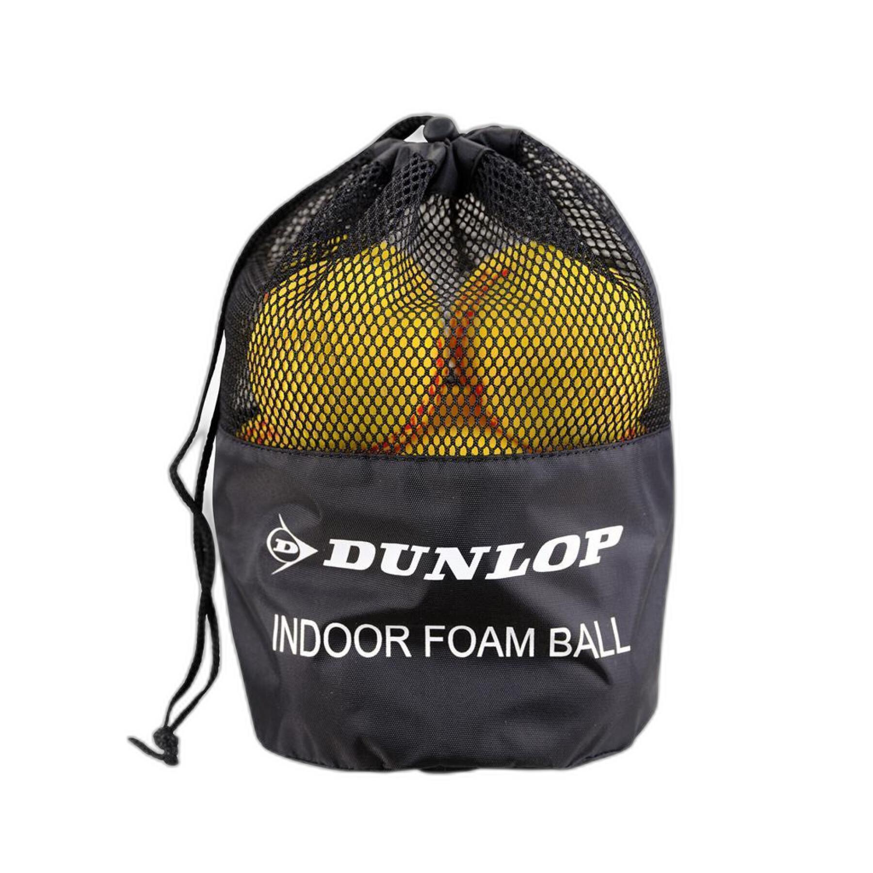 Pakje met 12 tennisballen Dunlop Indoor Foam