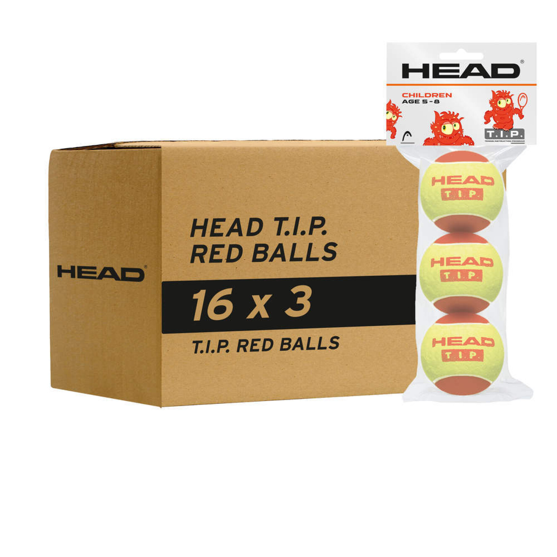 Tennisballen voor kinderen Head T.I.P. (x3)
