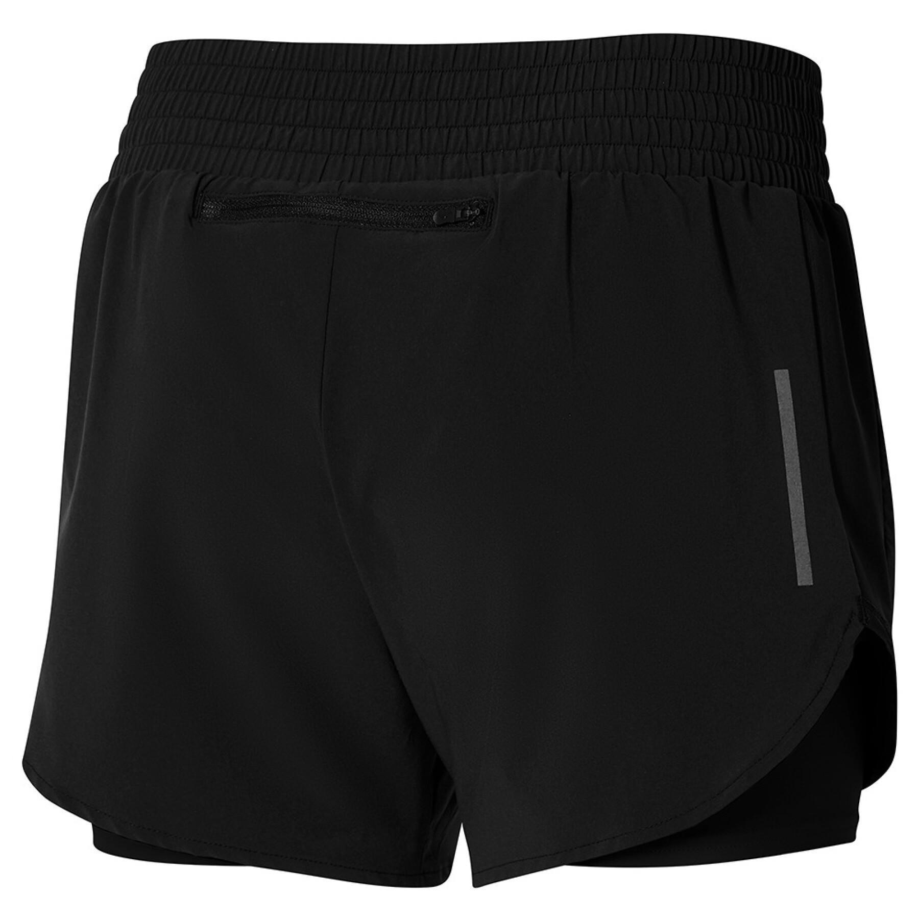 Dames 2-in-1 shorts Mizuno 4.5
