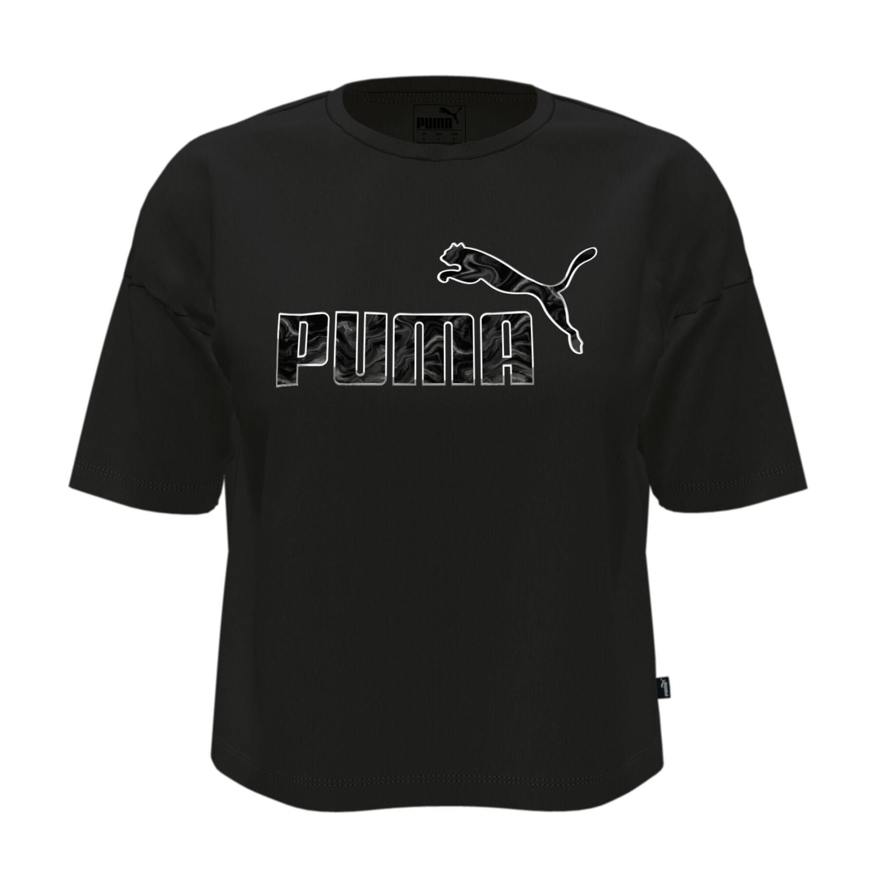 Dames-T-shirt Puma ESS+ marbleized Cropped Relaxed