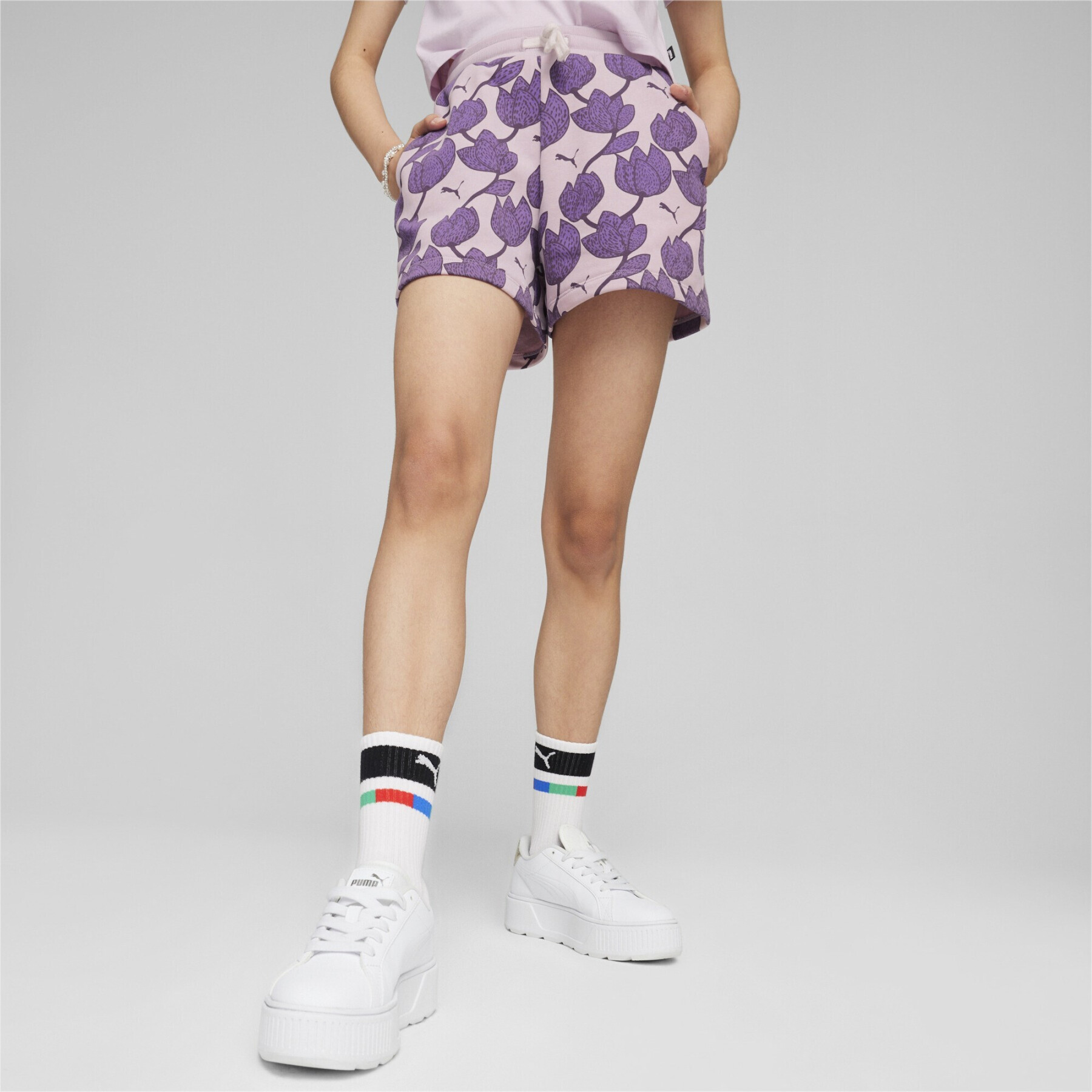 Korte meisjesbroek met print Puma Ess+ Blossom