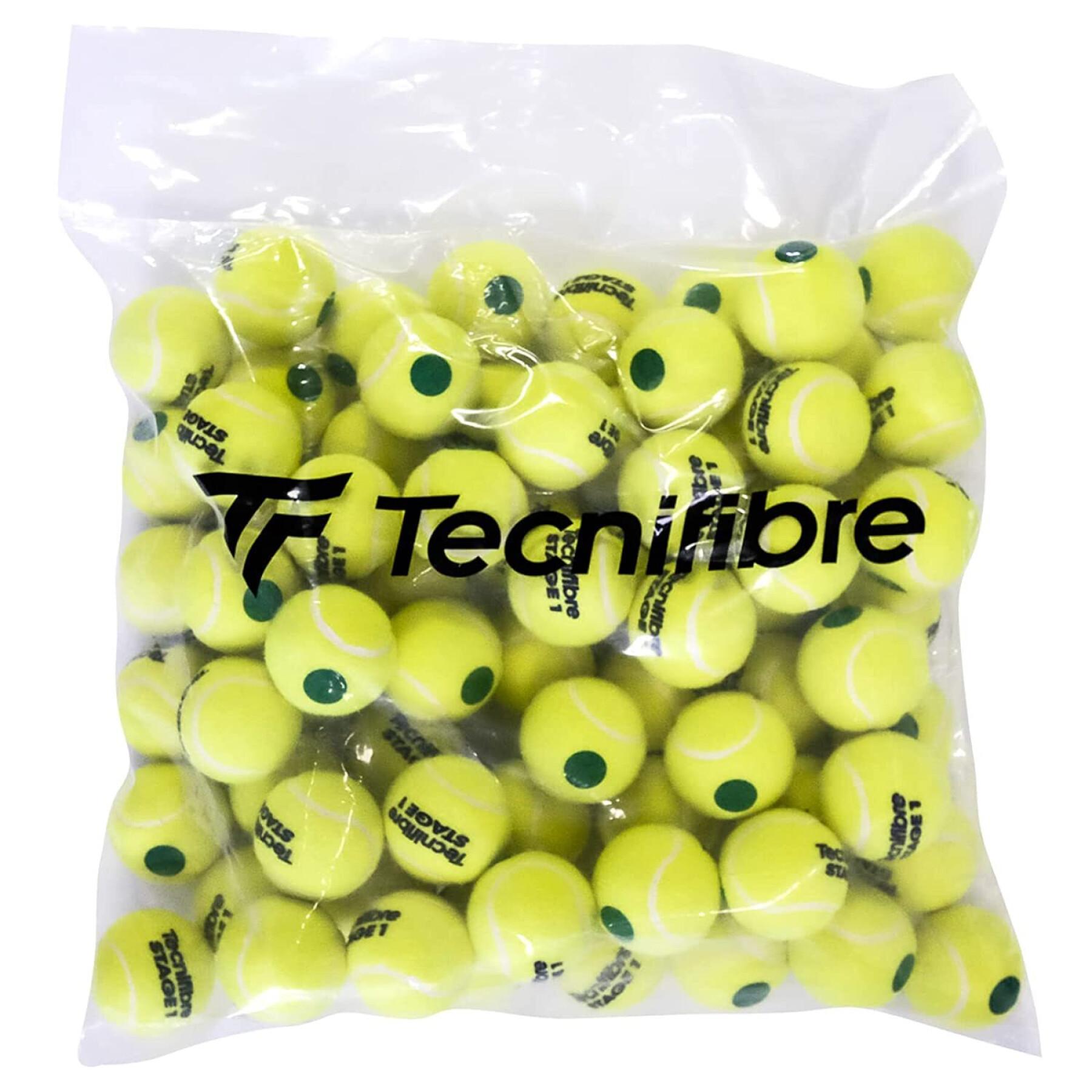 Set van 144 tennisballen Tecnifibre Stage 1