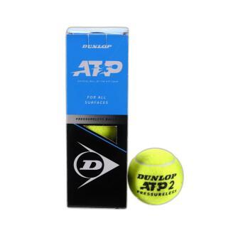 Set van 3 tennisballen Dunlop Atp Pressureless