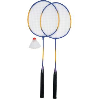 Badmintonrackets + shuttle Out2Play o2p (x2)