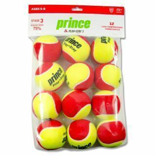 Zak van 12 tennisballen Prince Play & Stay – stage 3 (felt)
