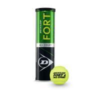 Set van 2 tubes van 4 tennisballen Dunlop fort all court